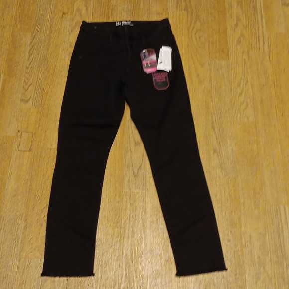 NO BO BLACK MID RISE SKINNY CROP JEANS - Picture 1 of 5
